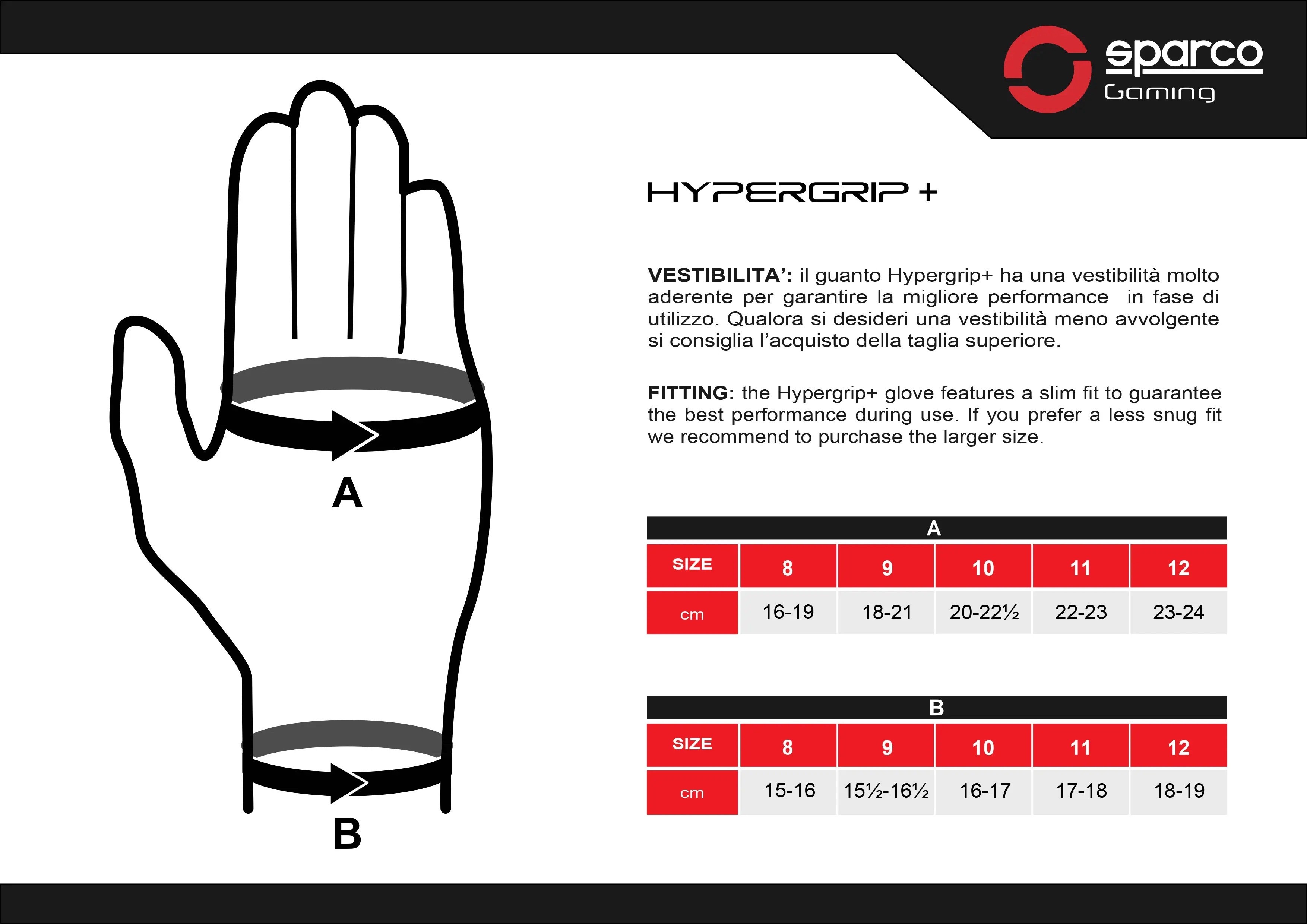 SPARCO HYPERGRIP+ GLOVES