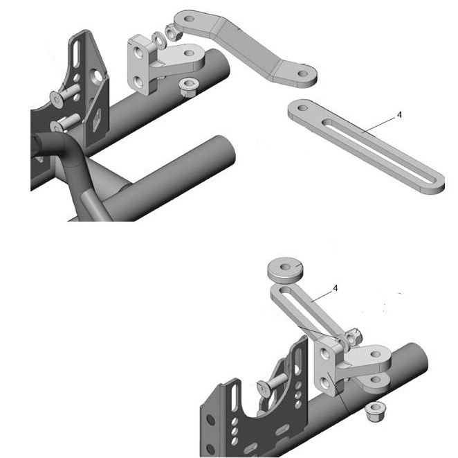Пластина крепления глушителя ROTAX SODI FURIA (прямая)