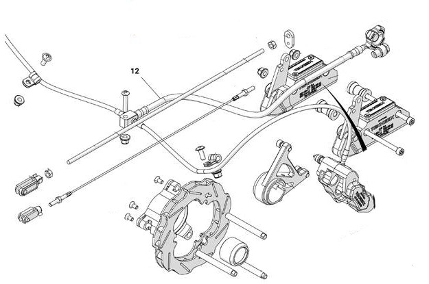 Тормозной шланг передний SODI SIGMA KZ