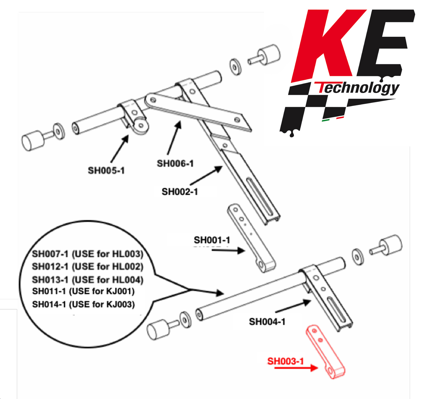 Пластина нижнего крепления радиатора KE HL004/HL002