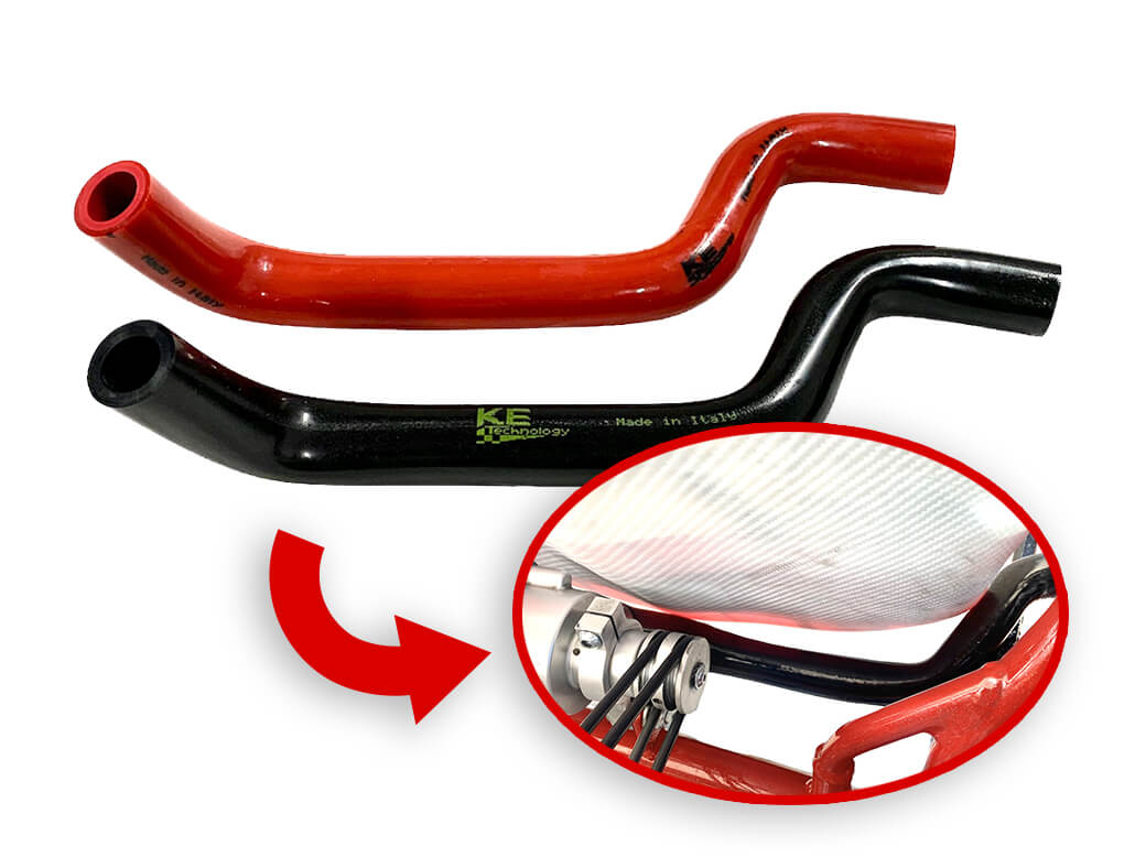 Шланг силиконовый помпа - двигатель KE (3 изгиба)