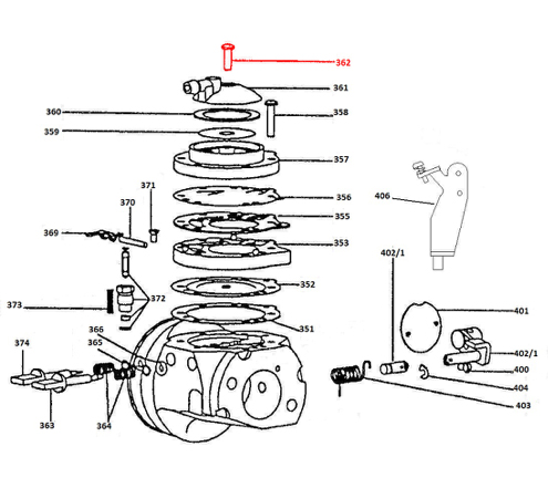 Винт крышки карбюратора IBEA