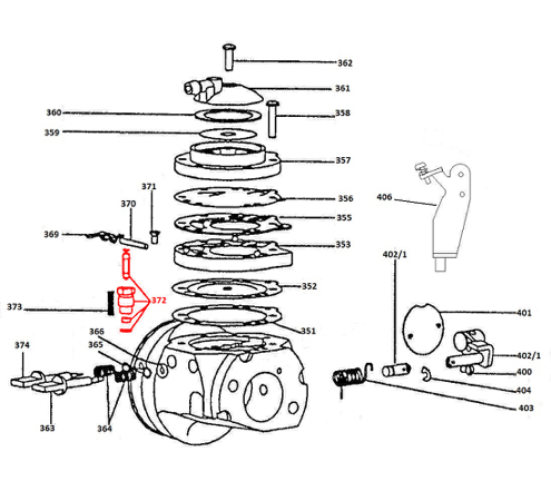 Игла с седлом карбюратора IBEA