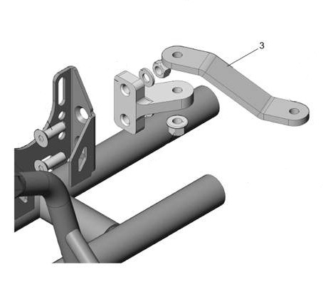 Пластина крепления глушителя ROTAX SODI FURIA (изогнутая)